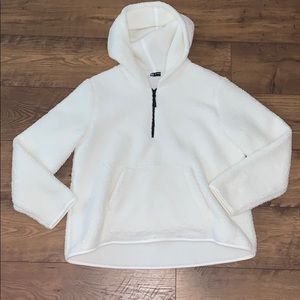White Sherpa Hoodie